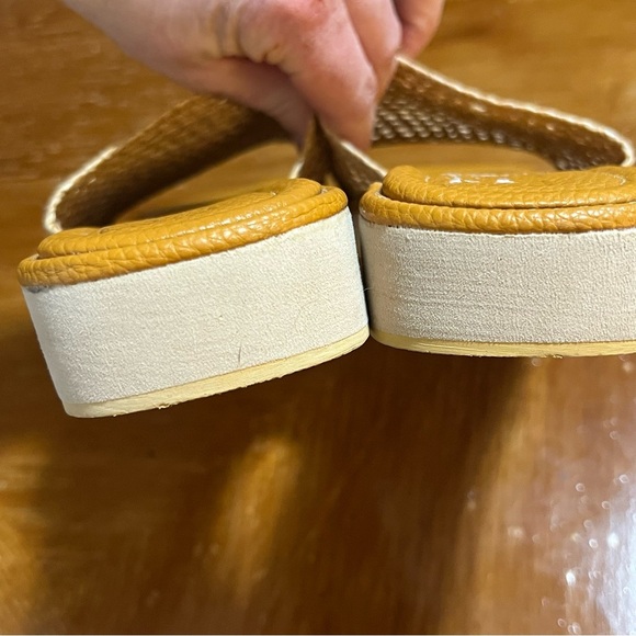 Beach by Matisse Straw Woven Women's Sandals Size 8 Vacation Neutral Coastal - Picture 5 of 8